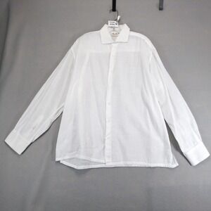 Island Importer White Bamboo Cotton Shirt Mens XXL Tropical Resort Casual Relax
